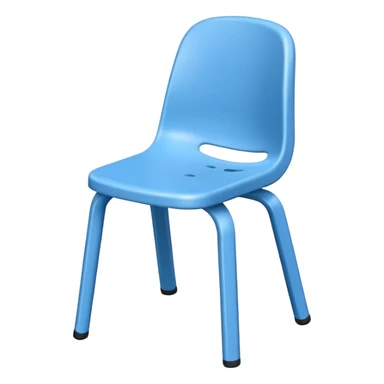 Silla blanca de plastico con soporte para brazos sticker