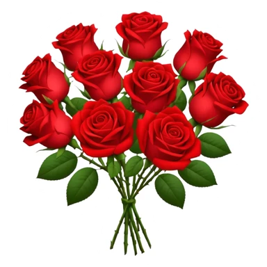 A bunch of red roses with a note that says Linnea sticker