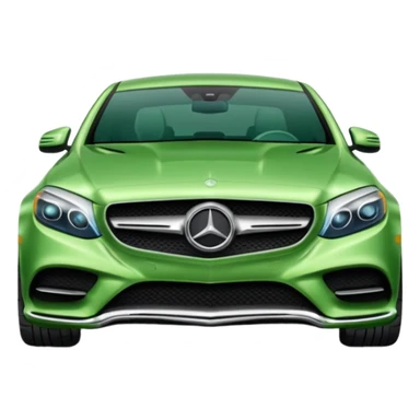 Une mercedes verte sticker