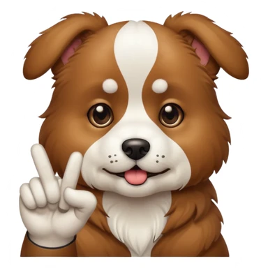 Hund zeigt Mittelfinger  sticker