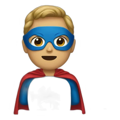 translation superhero with cape sticker