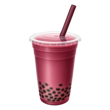 Bubble tea burgundy color sticker