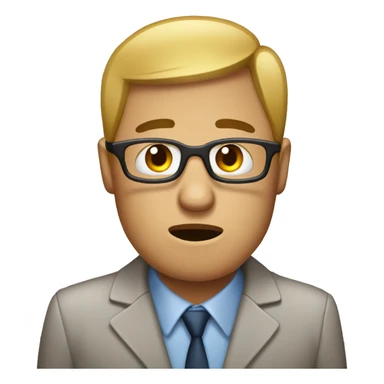 tired office worker with bags under his eyes sticker