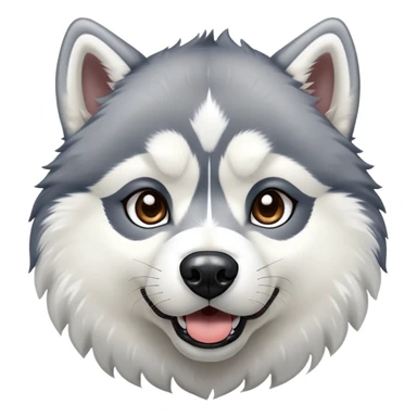 Proud victorious husky with chest puffed out sticker