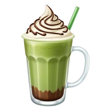 Iced Matcha latte with chocolate cold foam  sticker