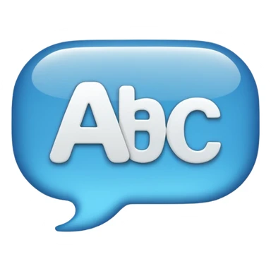 speech bubble with “ABC” inside sticker