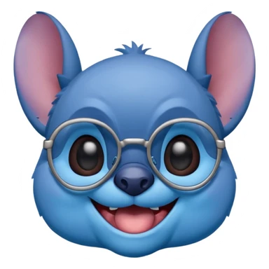 Stich with glasses sticker
