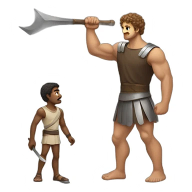 David and Goliath  sticker