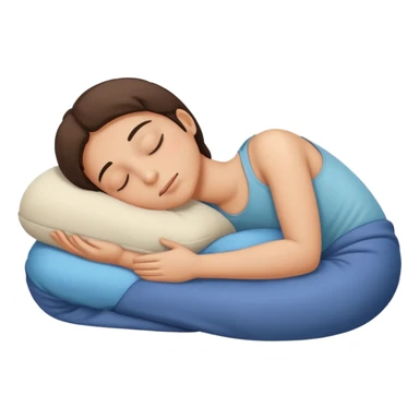 person sleeping on their stomach sticker