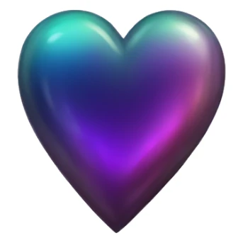 dark iridescent scale heart sticker