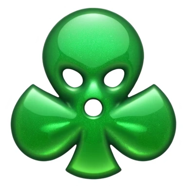 glitter green toxic symbol sticker
