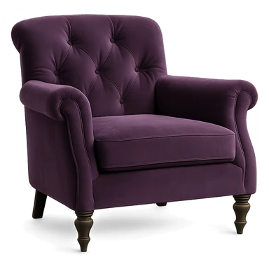 purple velvet armchair sticker