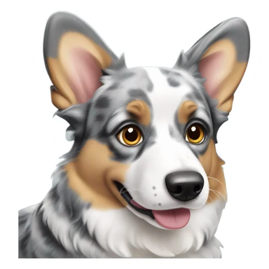 Blue Merle welsh corgi sticker