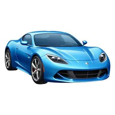 blue sports car sticker