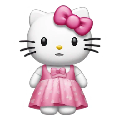 Hello kitty fait des bisous sticker