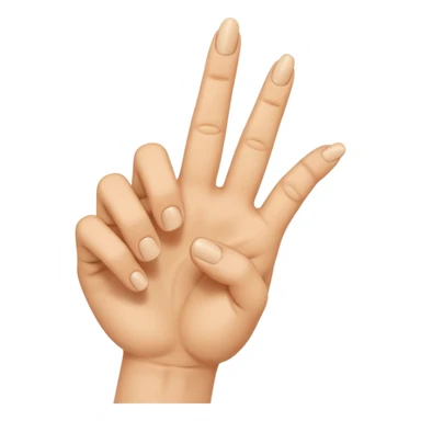 open hand twisting index and middle finger sticker