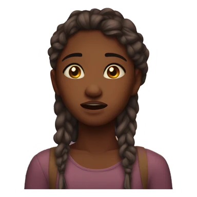 Girl crying by sunset sticker