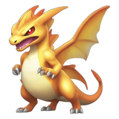 Pokémon dracaufeu mega évolution shiny sticker