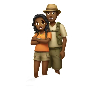 Island Girl with Fly Fisherman in love at sunrise on an island sticker