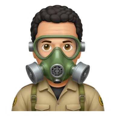 pablo escobar wearing a gas mask sticker