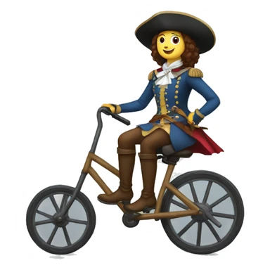 generic female musketeer riding a unicycle  sticker