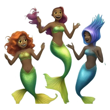merpeople: Underwater-dwelling beings with the upper body of a human and the lower body of a fish, known for their beautiful singing voices and protective nature. sticker