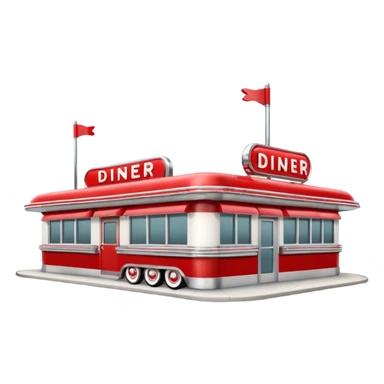 1950s diner exterior sticker