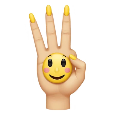 Middle finger with smiley face  sticker