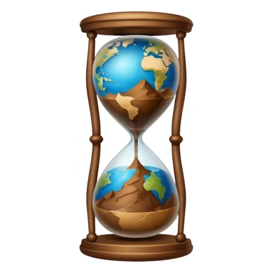 earth hour glass sticker