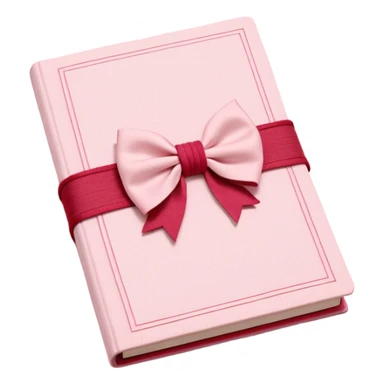 Junk journaling aesthetic book cover, tactile fabric textures, classic framing
Red yarn bow as focal point, soft shadows, calm pastel pink backdrop
Elegant, cozy, artistic, high-end print design sticker