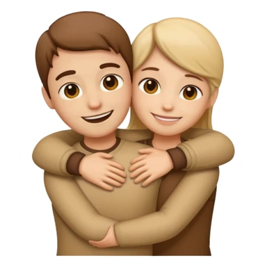 emoji de dos siluetas de persona abrazadas sticker