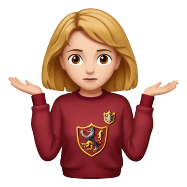 hermione shrugging,  sticker