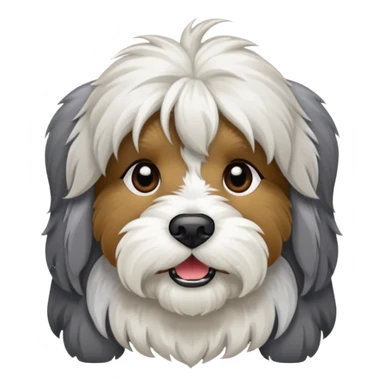 Tibetan terrier with an underbite sticker
