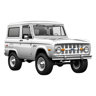 1967 Black and White Ford Bronco sticker