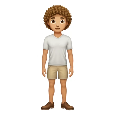 Man with curly leg hair  sticker
