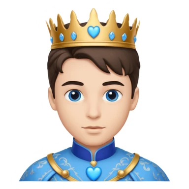 Principe con ojos de corazón azul sticker