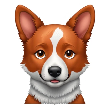 Red heeler face and shoulders sticker