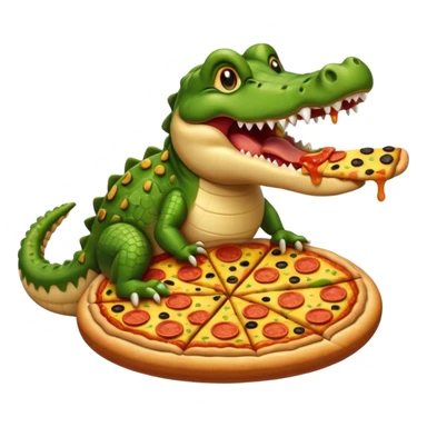 Bombardino crocodile eats pizza🍕🍕 sticker