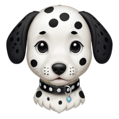 Dalmatian with spotted collar sticker