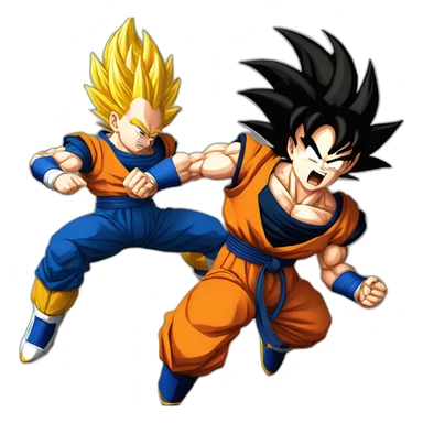 son goku battle with vegeta sticker