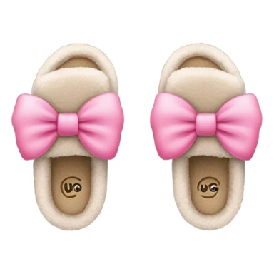 Ugg slippers with pink bows sticker