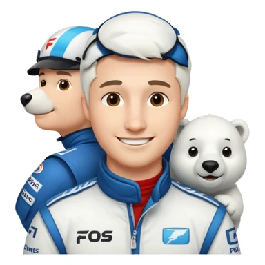f1 driver polar bear sticker