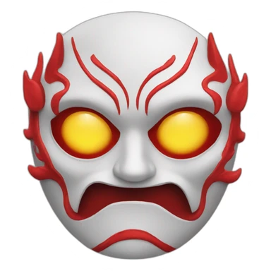 Un masque de démon rouge sticker