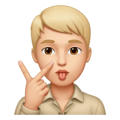 Kiss with middle finge  sticker