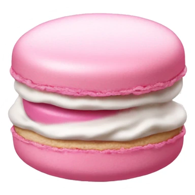One pink macaroons with white cream  sticker