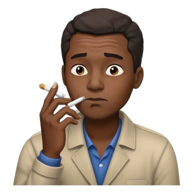 Black man smoking and stressed sticker