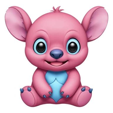 Stitch in  rosa sticker