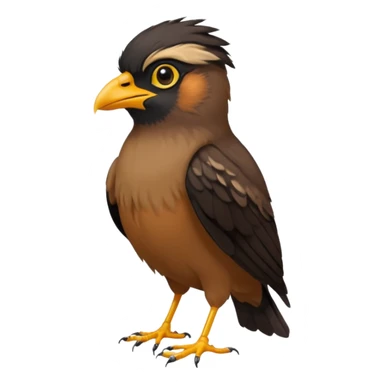 A common myna bird cute emoji sticker