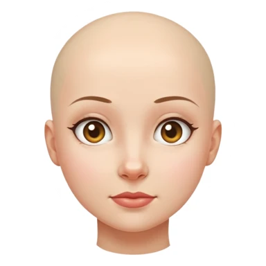 Bald headed girl sticker