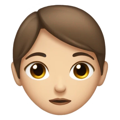 Tired exhausted brown haired girl eye bags bloodshot eyes sleepy drained looking sticker